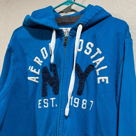 Aéropostale Blue NY Zip-Up Hoodie - Picture 2 of 5